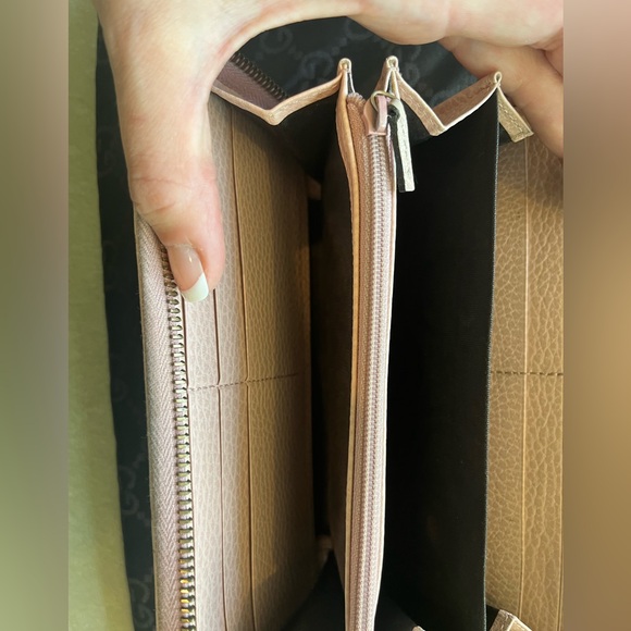 Authentic Gucci GG Butterfly Farfalla Zip Around Leather Long Wallet - Picture 6 of 13